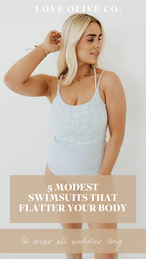 5 modest swimsuits that flatter your body. www.lovaoliveco.com