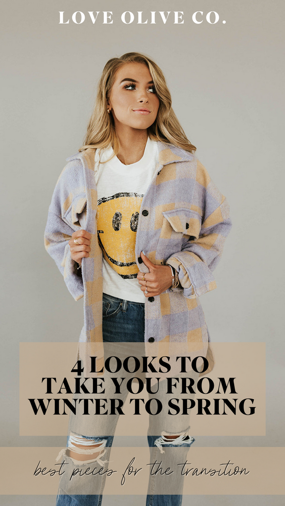 4 looks to take you from winter to spring. www.lovaoliveco.com