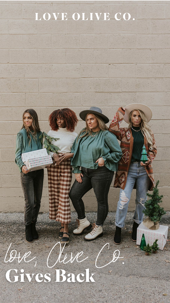 Love, Olive Co. Gives Back. www.lovaoliveco.com