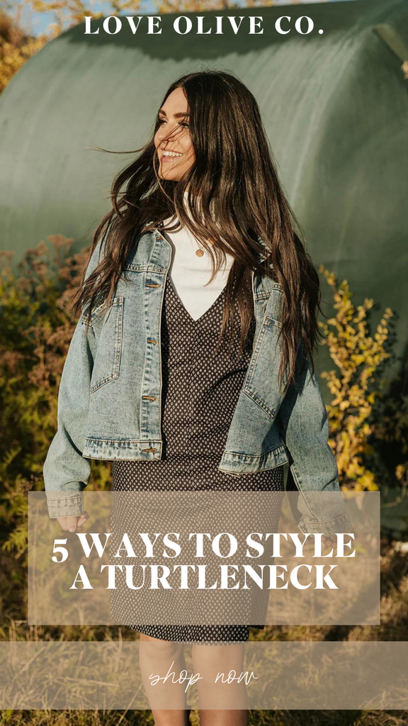 5 ways to style a turtleneck. www.lovaoliveco.com
