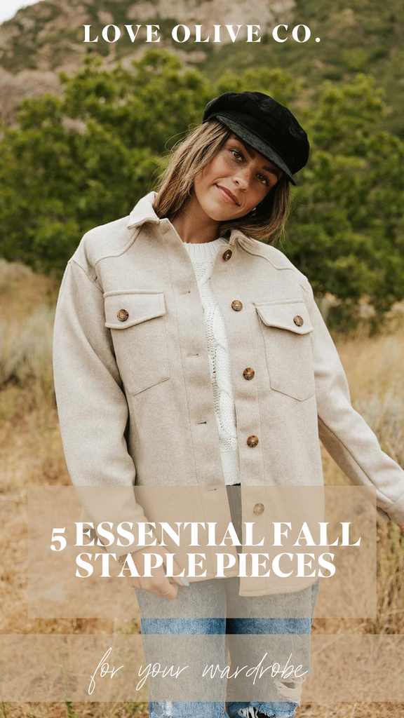 5 essential fall staple pieces for your wardrobe. www.lovaoliveco.com