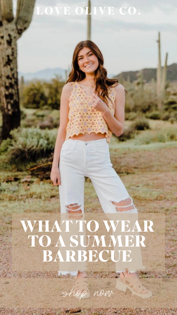 what to wear to a summer barbecue. www.lovaoliveco.com