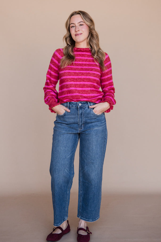 Betsy Sweater-Red/Pink