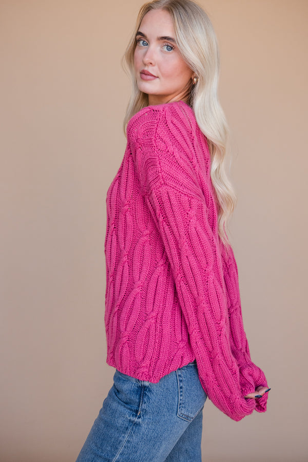 Sarah Sweater-Magenta