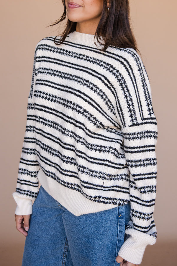 Spencer Sweater-Cream/Black