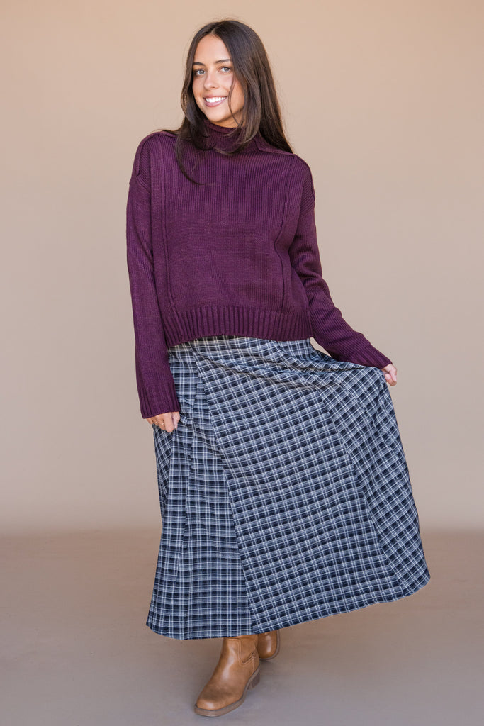 Billie Sweater-Dark Cherry