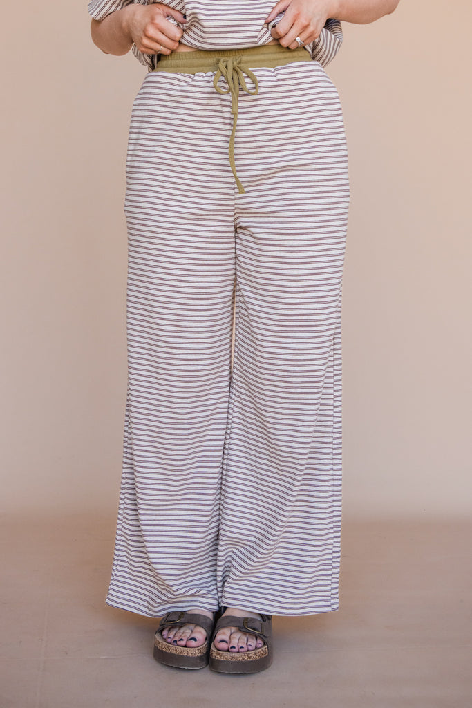 Reese Pants-Oatmeal Stripe