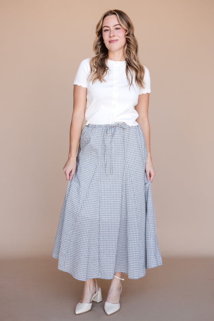 Emmie Skirt-Black Plaid