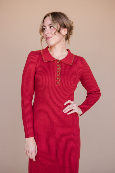 Brynn Dress-Red