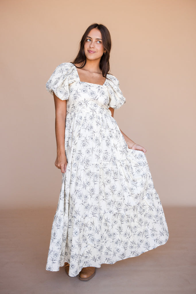 Willa Dress-Cream Floral