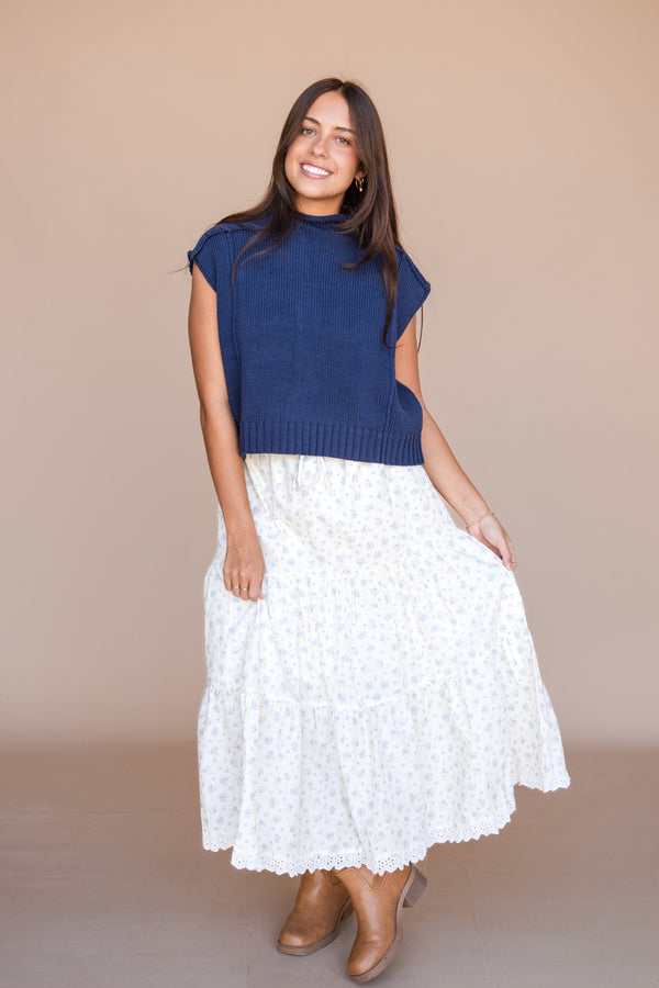 Samara Skirt-Cream Floral