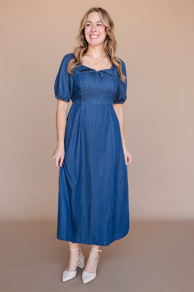 Clinton Dress-Chambray