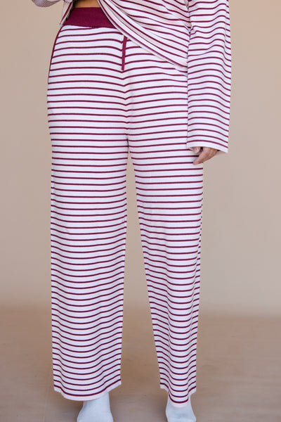 Barrett Pants-Burgundy/Pink