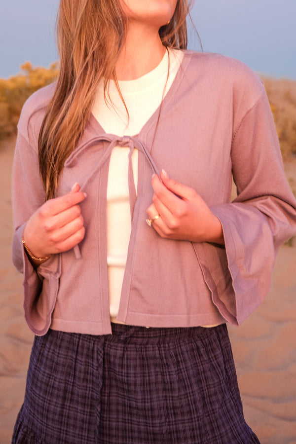 Clover Cardigan-Lilac