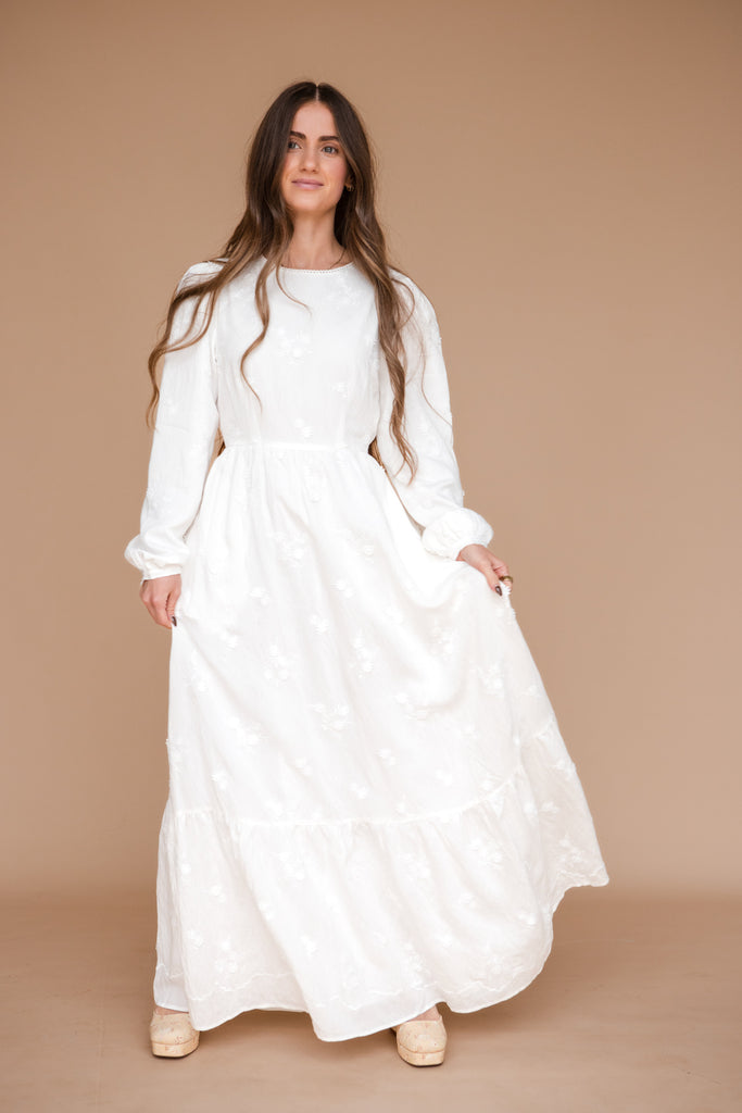 Lydia Dress-White
