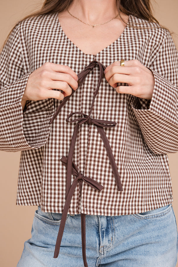 Rue Top-Brown Gingham