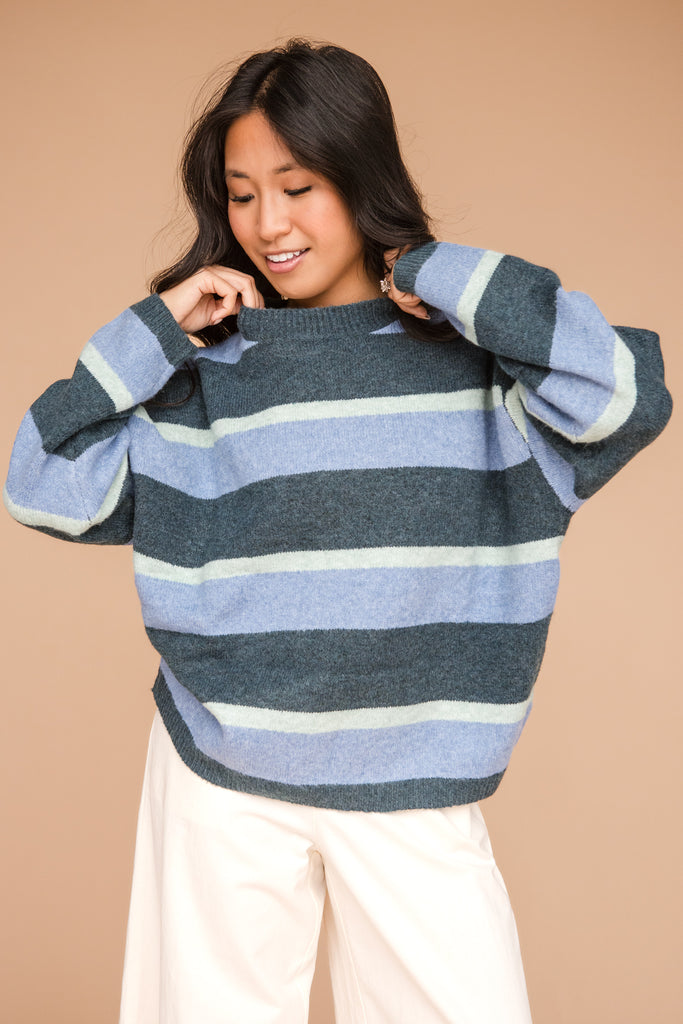 Amayah Sweater-Blue/Green