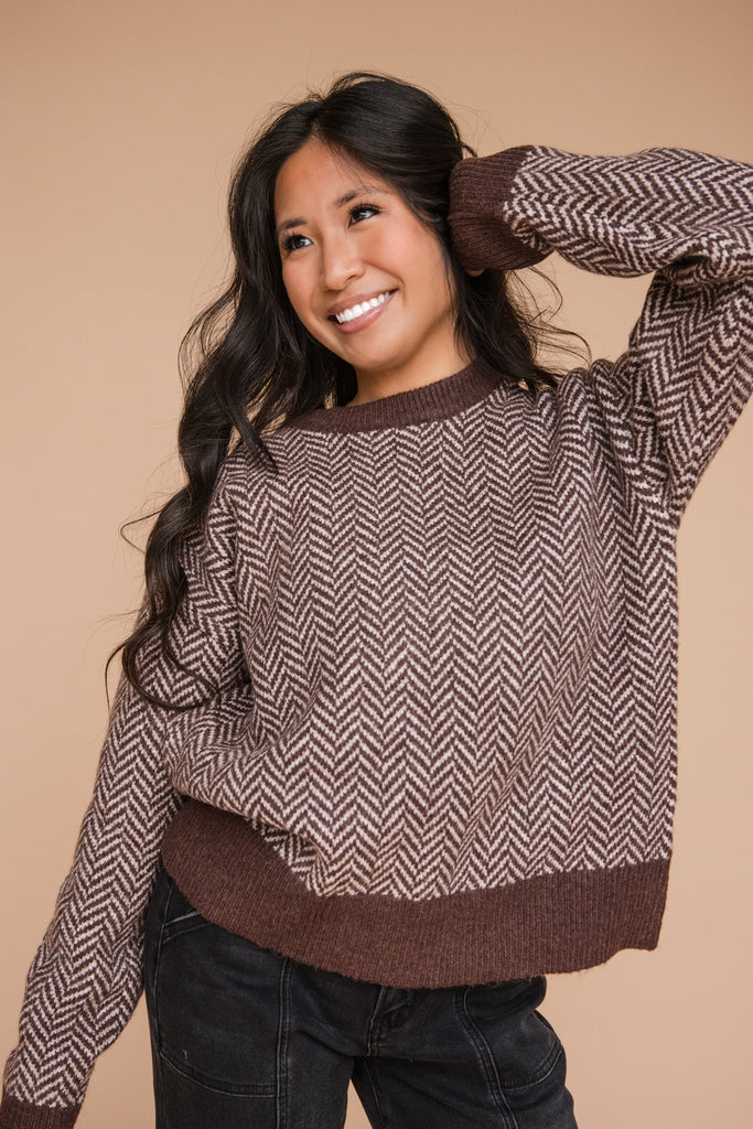 Dexter Sweater-Brown/Taupe
