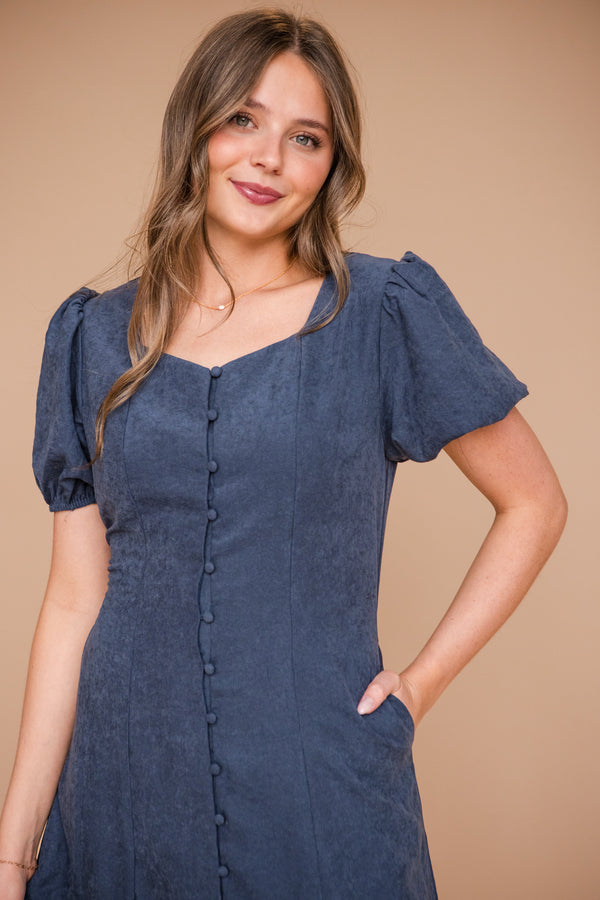 Eleanor Dress-Navy