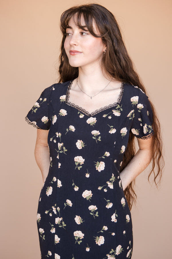 Tessa Dress-Midnight Floral