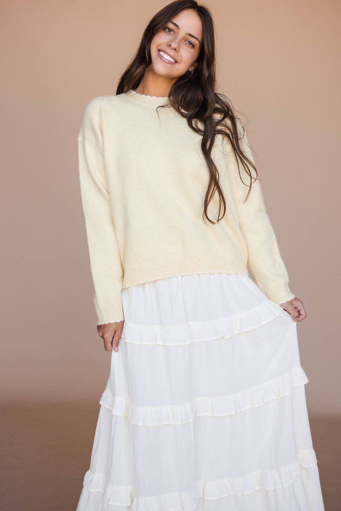 Evelyn Sweater-Lemon