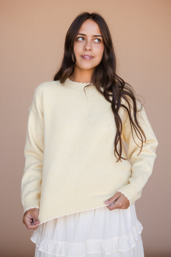 Evelyn Sweater-Lemon