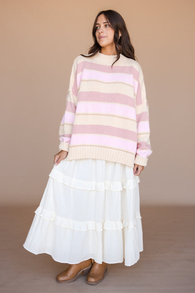 Peggy Sweater-Yellow/Pink