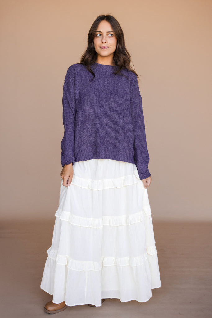 Cooper Sweater-Eggplant