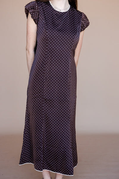 Vanessa Dress-Brown Dot