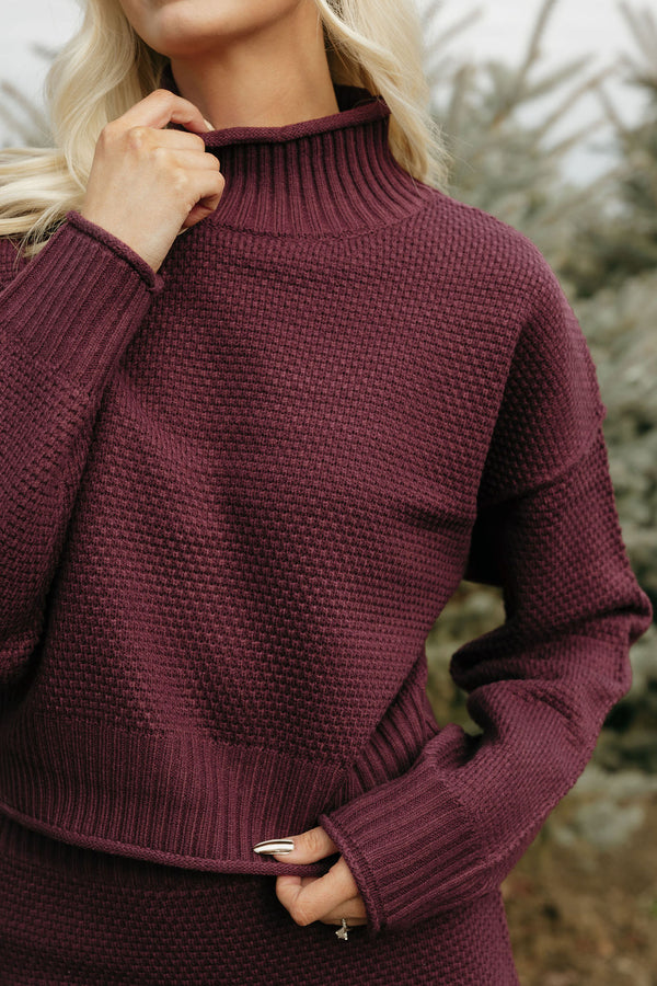 Kenny Sweater-Dark Cherry