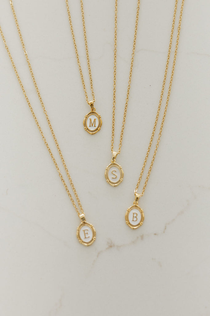 Dainty Initial Necklace-Gold