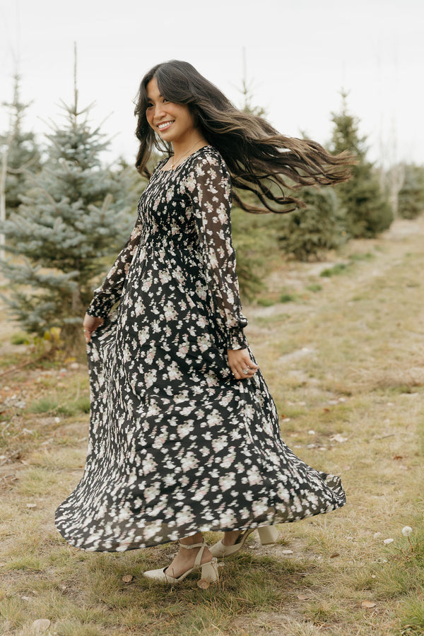 Maylee Dress-Black Multi