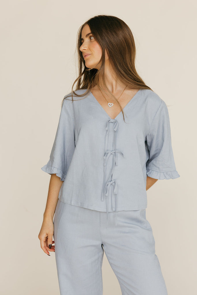 Maya Top-Slate Blue