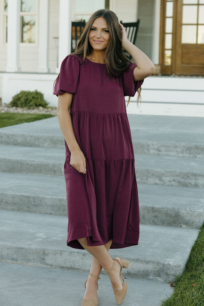 Harley Dress-Maroon