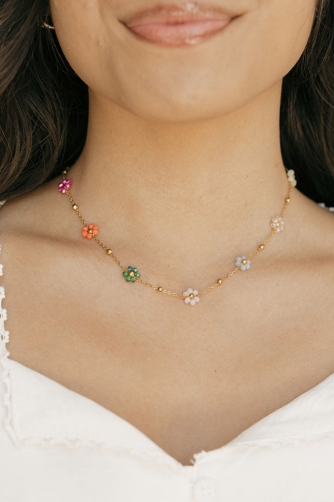 Wildflower Necklace-Gold