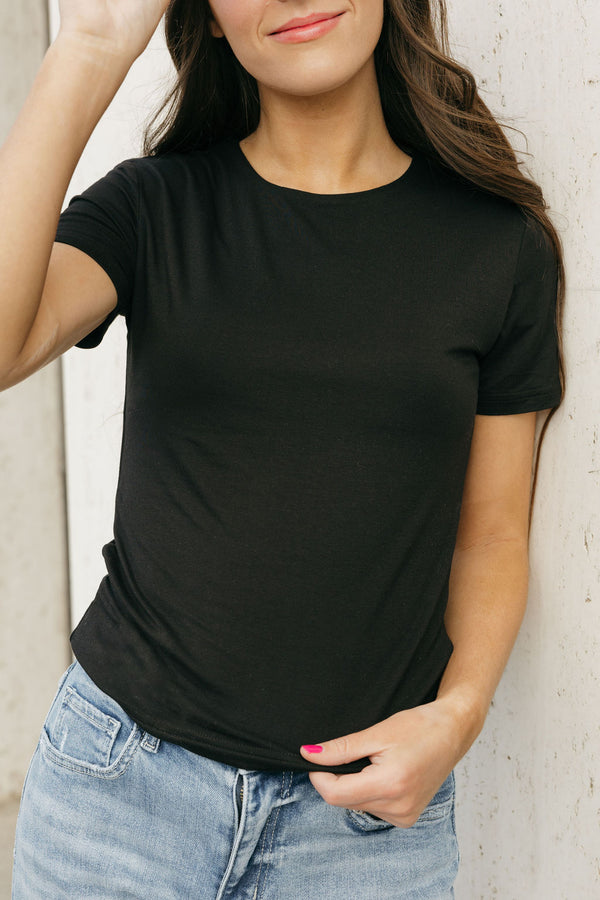 Double Layer Tee-Black
