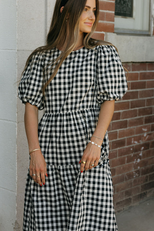 Harley Dress-Black Gingham