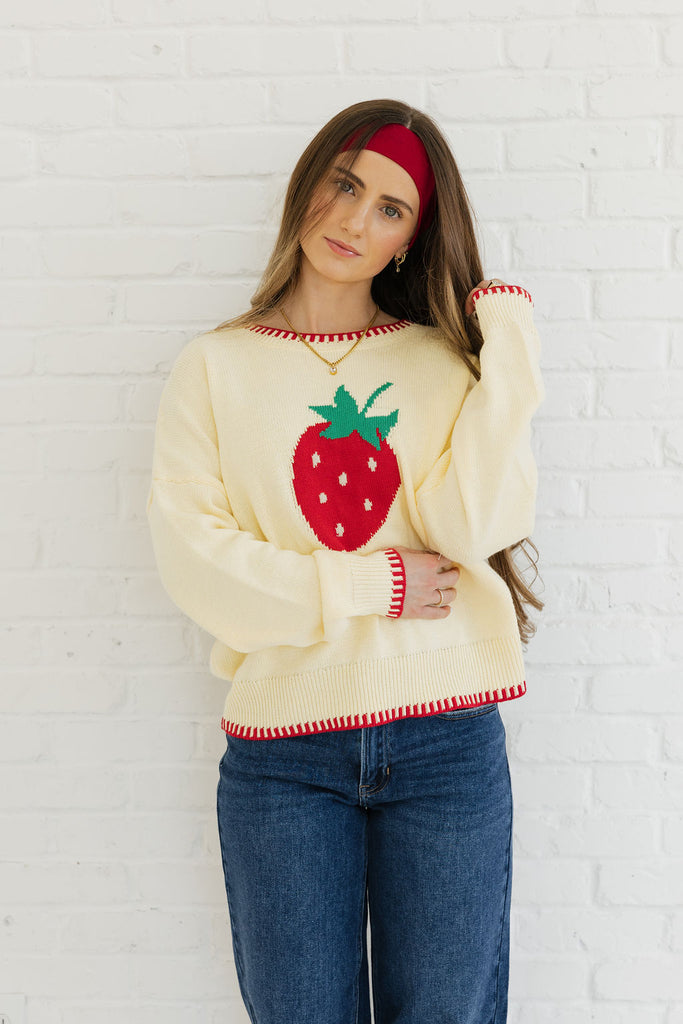 Berries and Cream Sweater-Butter Yellow